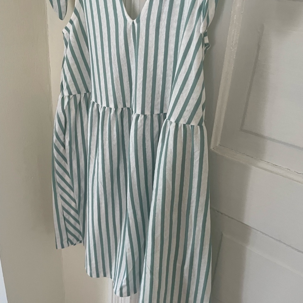 Stripe Swimsuit Coverup Babydoll - Picture 2 of 6